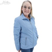 Barbara Lebek zomerjas streepjes licht blauw